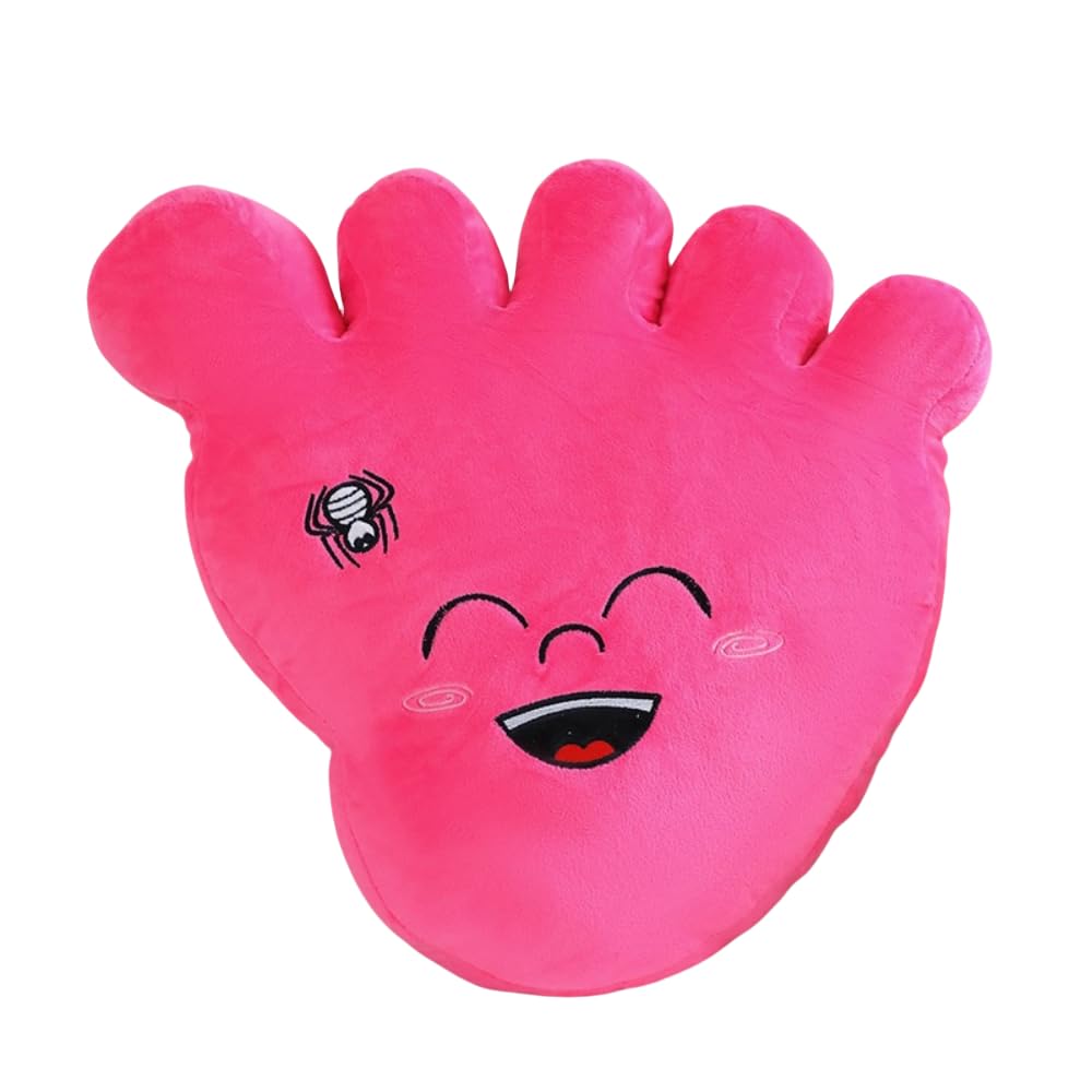 bLwhzfi Big Foot Throw Pillow 3D Foot Shaped Pillow Cushion Funny Large Grinning Face Foot Stuffed Fuzzy Laugh Throw Pillow for Home Decor Birthday (