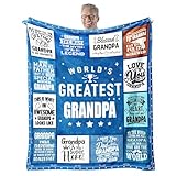 DecorSIXT Manta de abuelo para abuelo de parte de los nietos, mejores ideas de regalos para abuelo