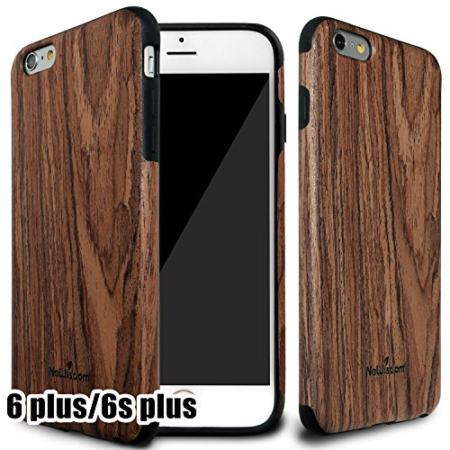 NeWisdom iPhone 6s Plus 6 Plus case Wood Non Slip Thin Slim Unique Designed Cover - Sandal