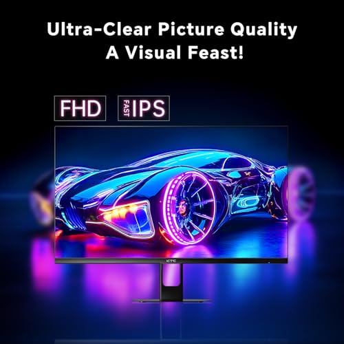 Image of KTC 27 Inch Gaming Monitor 180Hz, Full HD 1920x1080 Fast IPS Computer Monitor, DP 1.4 & HDMI 2.0 Ports 1Ms FreeSync Frameless PC Gamer Monitor, HDR, VESA Mount, H27F22