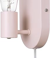 Vista 5 de GLOBE Electric 52102 Kiel - Aplique de pared con 1 luz o cable duro, rosa mate, bombilla no incluida
