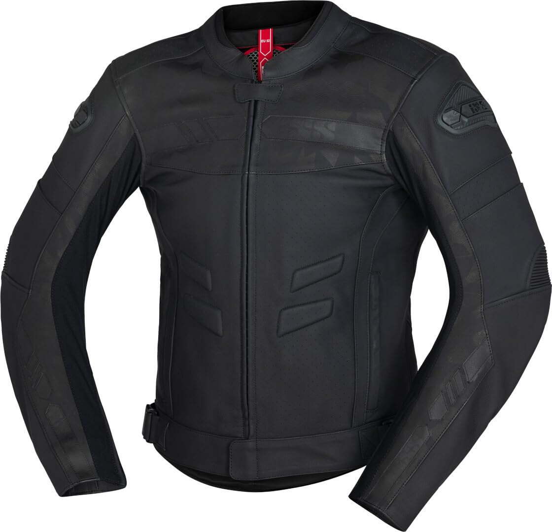 IXS RS-600 2.0 Motorrad Lederjacke, schwarz, 52 | Leder