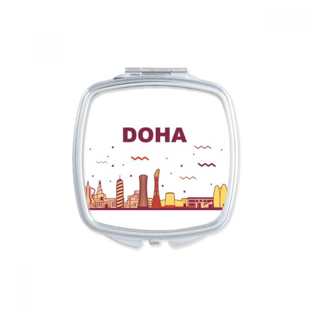 Miroir portable Doha haut-lieu touristique finition peinte à main