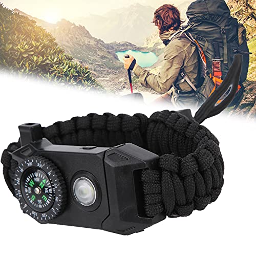 Qinyayoa Pulseira de sobrevivência de corda de sobrevivência, material de poliéster resistente ao en