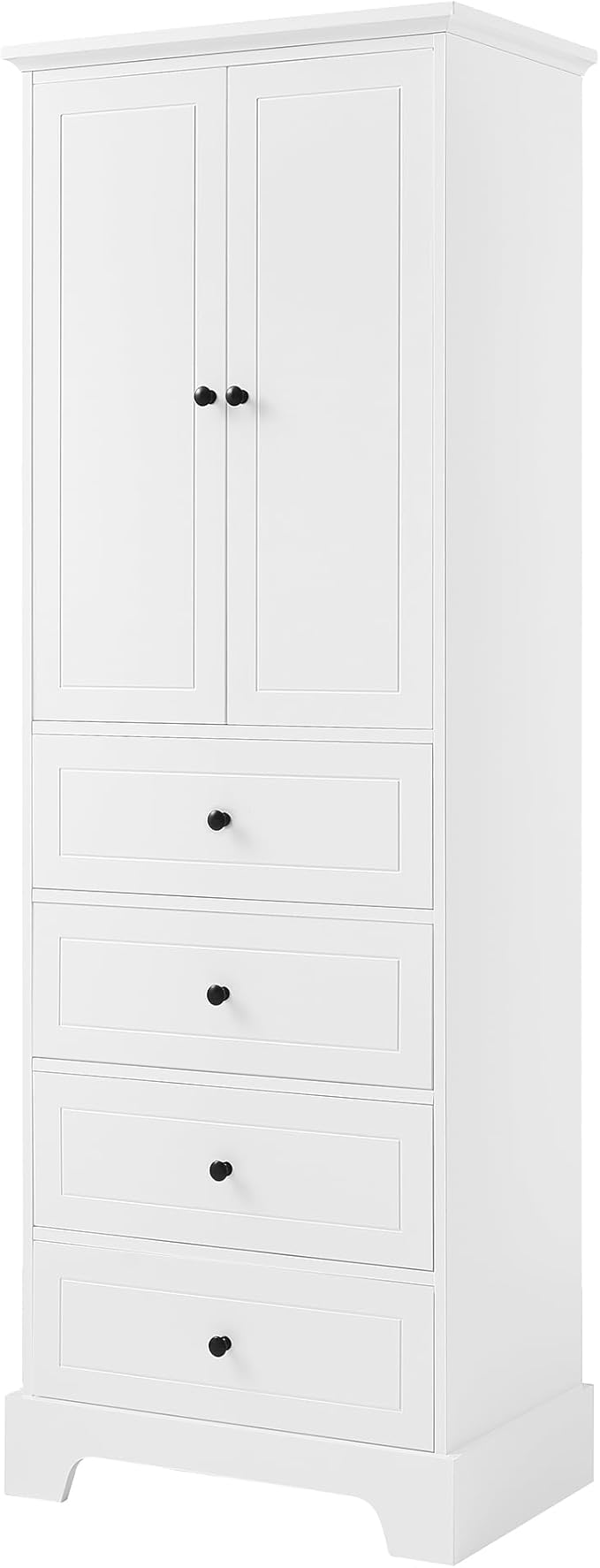 Merax Storage with Doors and 3 Drawers, Open