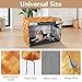 siphylline Yummy Waffle Texture Orange Dog Crate Cover Puppy Kennel Cover Dog Crate Protector