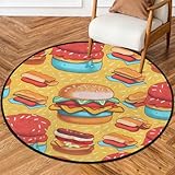 Hochwertiges Material: Die runden Teppiche für Schlafzimmer bestehen aus hochwertiger ultrafeiner Polyesterfaser-Oberfläche, hochdichtem Memory-Schwamm (1 cm dick) und rutschfester Unterseite. Unser Teppich bietet Ihnen hervorragende Weichheit, Stoßdämpfung, Wasseraufnahme und ganzjährigen Komfort.