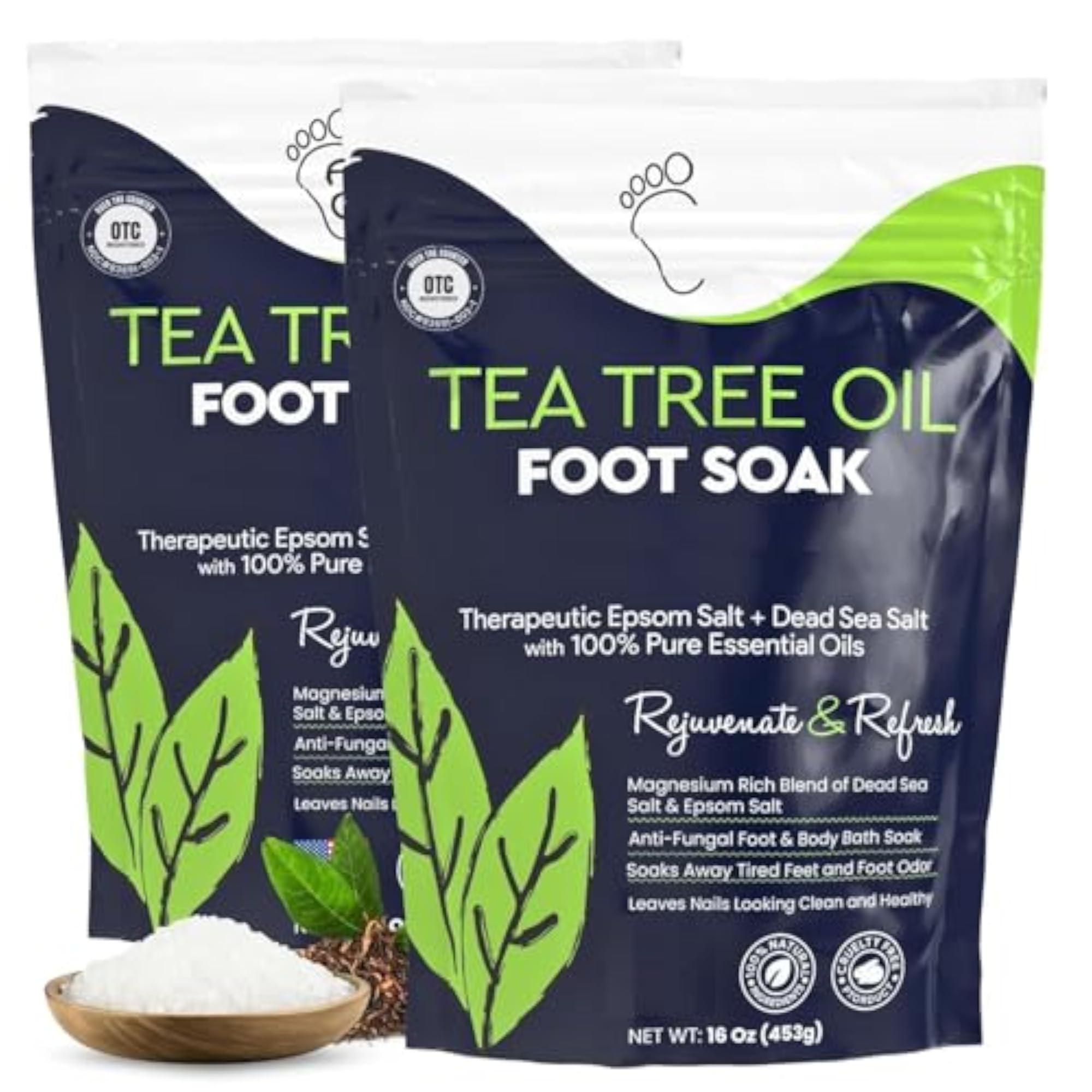 Tea Tree Oil Foot Soak with Epsom Salt, Natural Treatment