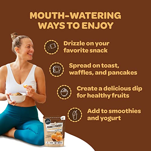 Flavored Pb Co. Peanut Butter Powder, Low Carb And Only 45 Calories, All-Natural From Us Farms (Salted Caramel) #TOP4