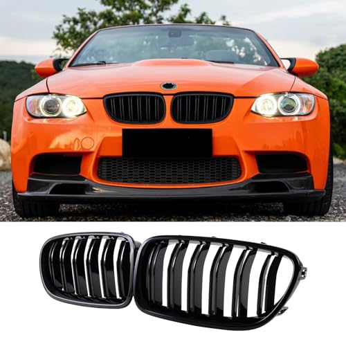 Hengjiayao E92/E93 BMW 3-Serie Radiatorgrill Nieren Zwart - Facelift Dubbele Brug Glans Zwart Coupe M3 Voorzijde 2006-2009