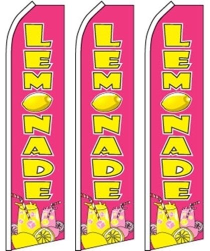 LEMONADE 3' Wide Flutter Advertising Swooper Feather Banner Flag Only