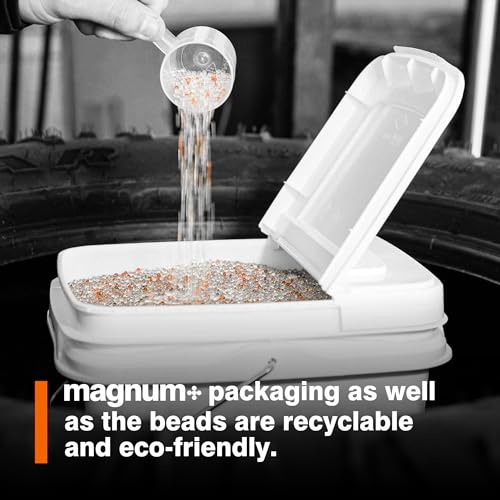 Image of magnum+ Tire Balancing Beads for Trucks, Trailer, Off-Road Vehicles - TPMS Compatible Tempered Glass Wheel Balance Beads - 4 Bags X 3oz /85g
