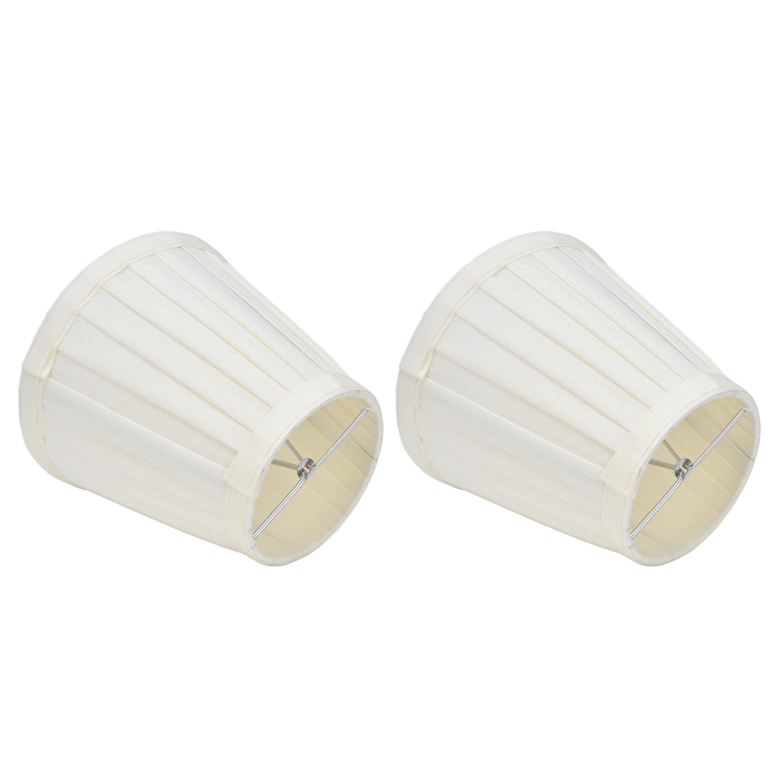 Garosa Double Small Lamp Shade Clip for Candelabra Bulbs, Comfortable Barrel Fabric Clip On Bulb Shade, Fits Floor Lamps and Table Lamps (PX30)