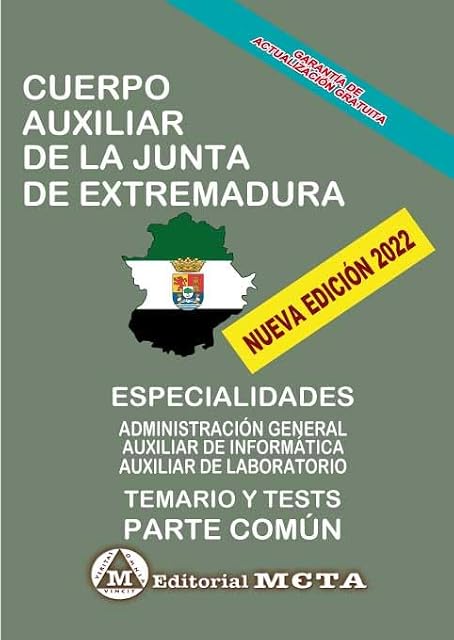 Portada de Cuerpo Auxiliar Temario Común Junta de Extremadura