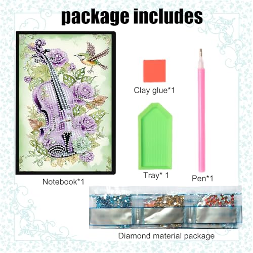 Peinture diamant kit complet carnet de croquis DIY écriture et dessin - 4