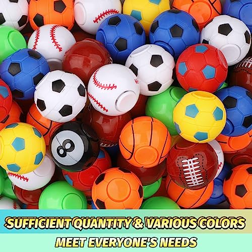 Image of 34PCS Mini Fidget Spinners Party Fidget Toys Soccer Basketball Baseball Sport Balls for Goodie Bag Stuffer, Finger Stress Balls Toy for Christmas Party Classroom Prize
