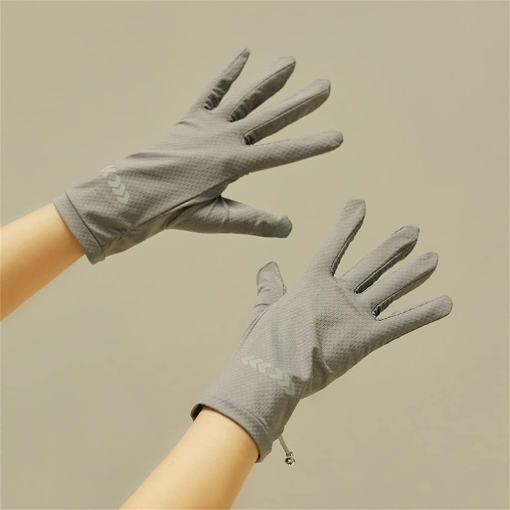 Ice Silk Gloves Revealing Two Fingers Women's Driving and Cycling with Cycling and Running Thin Hand Socks