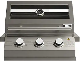 Mimo Style, Churrasqueira Inox a Gás de Embutir com 3 Queimadores