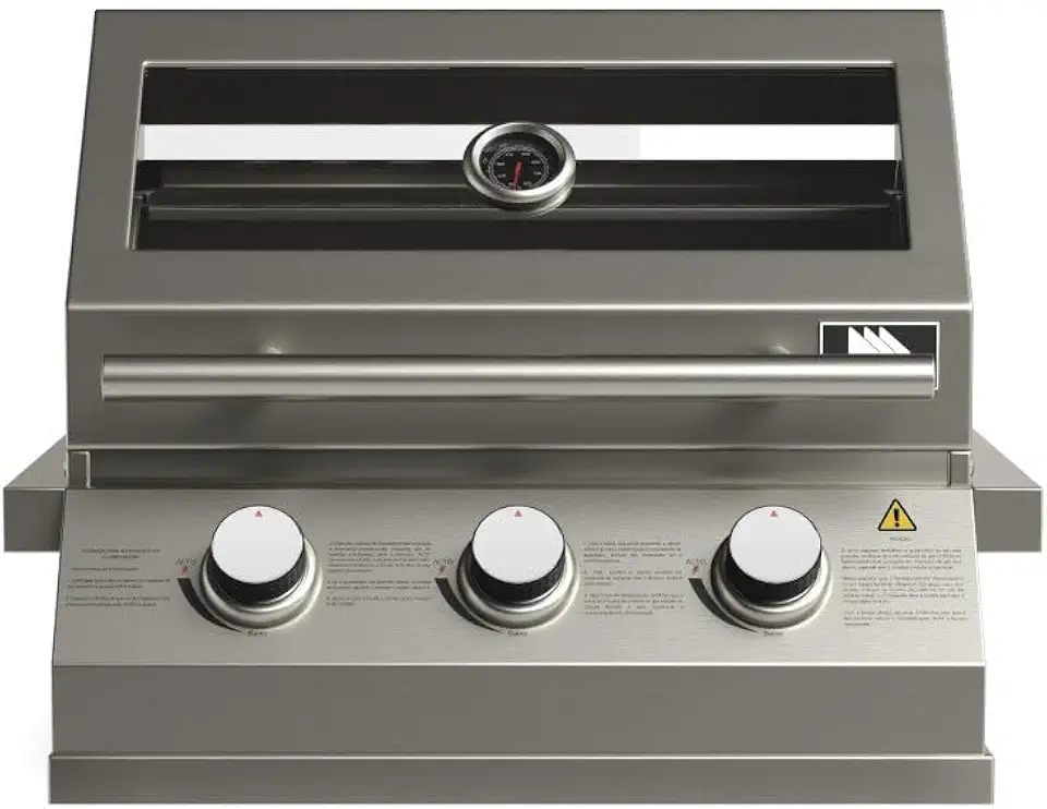Mimo Style, Churrasqueira Inox a Gás de Embutir com 3 Queimadores