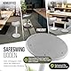 Vina Home® SH-01S Bürohocker [TESTSIEGER] | Sitzhocker ergonomisch höhenverstellbar [47-65 cm]| Ergonomischer Hocker für Arbeit & Freizeit | Schwingeffekt [rutschfest] (Hellgrau, 65 cm)
