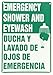 Accuform SBMFSR500VP Plastic Spanish Bilingual Sign,"Emergency Shower and Eyewash/DUCHA Y Lavado DE OJOS DE EMERGENCIA" with Graphic, 14" Length x 10" Width x 0.055" Thickness, Green on White