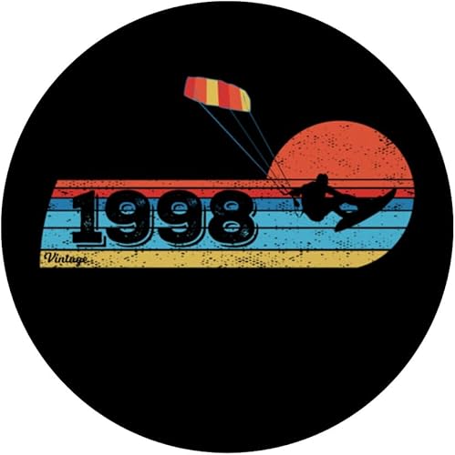 Miniatura 3 de Kitesurfer Kitesurfing Birthday Vintage 1998 born Kitesurf PopSockets Standard PopGrip