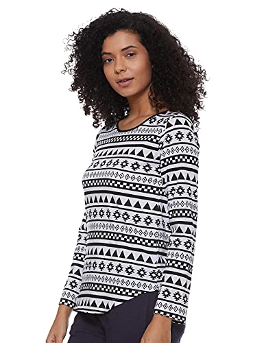 Image of A.T.U.N. (ALL THINGS UBER NICE) Womens Printed Cotton Long Sleeve Regular T-Shirt (Pack of 3)