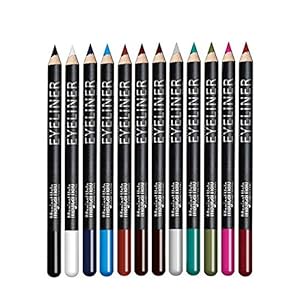 Eye-Liner-Pencil-Set-12-Assorted-Colors-Natural-Matte-Long-Lasting-Hypoallergenic-Eyeliners-Eye-Makeup-Soft-Crayon-Pencils-Black-Gray-Brown-Plum-Purple-Lavender-Pink-etc Eye Liner Pencil Set - 12 Assorted Colors Natural Matte Long Lasting Hypoallergenic Eyeliners Eye Makeup Soft Crayon Pencils (Black Gray Brown Plum Purple Lavender Pink etc)