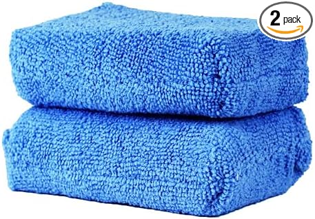ExoForma Premium Microfiber Applicator Pad - Car Cleaning Supplies - Versatile Microfiber Sponge for Cars - Microfiber Applicator Pad for Car