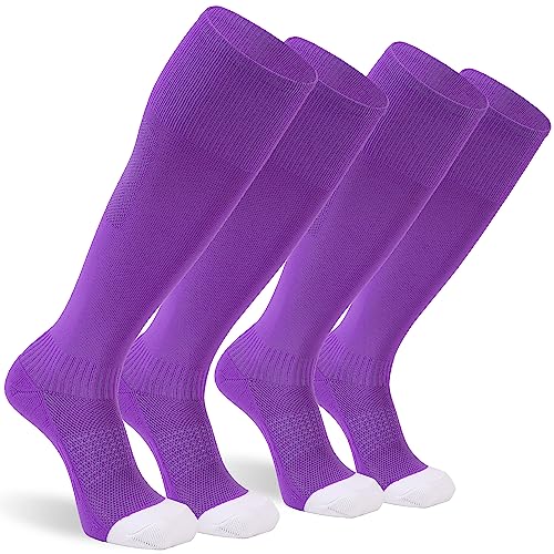 Sunew Purple Soccer Baseball Socks