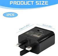 Lotsdonxia UK 3-pin USB nástenná nabíjačka 5V 2A rýchly adaptér pre telefóny a tablety 2