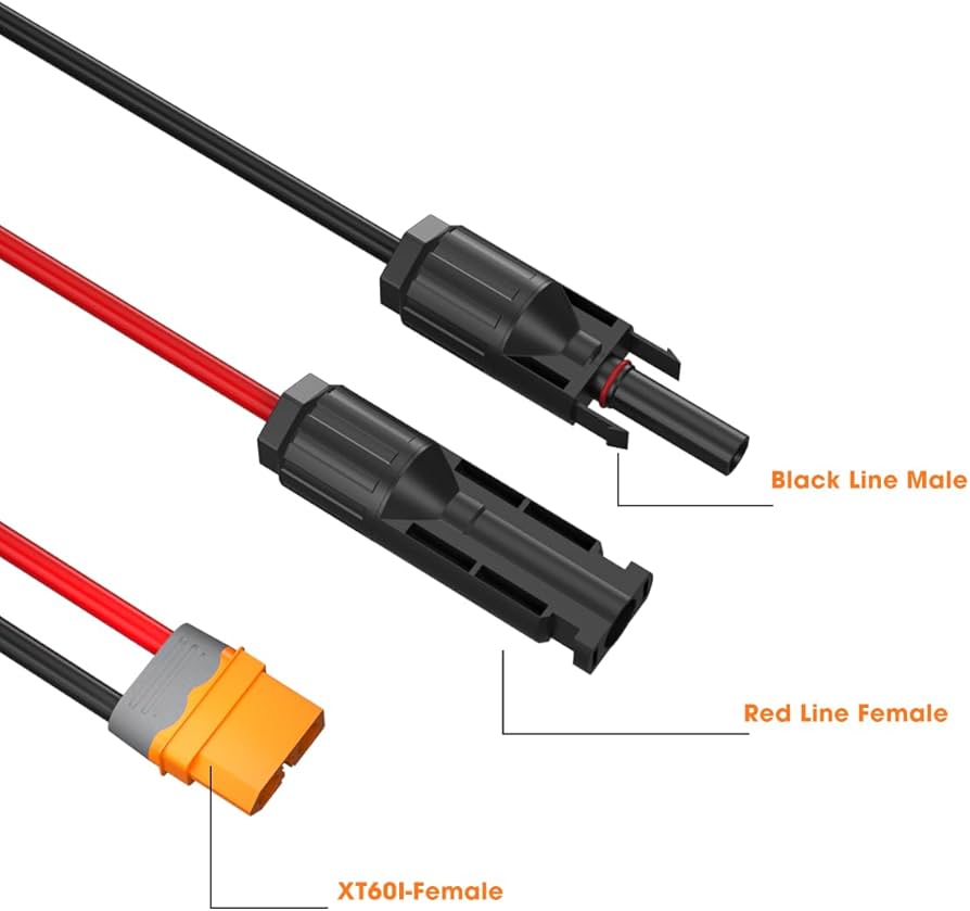 Amazon.co.jp: MC4ソーラーパネルからXT60i アダプターケーブル
