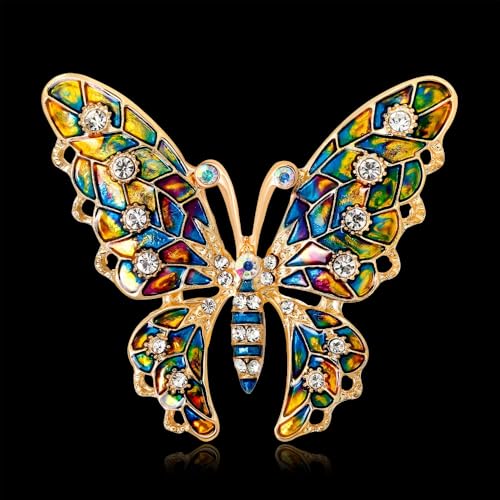 Image of Butterfly Brooch pins Women Enamel Insect Pin Lapel Pin Safety Pin