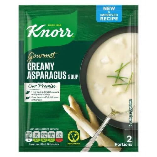 Knorr Gourmet Creamy Asparagus Packet Soup Mix 49g, Pack of