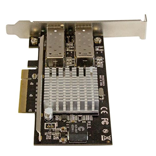 Image of StarTech Dual-Port 10G SFP+ Network Card, Intel 82599 | 2x 10G Open SFP+ Multimode LC Fiber Connector, PEX20000SFPI