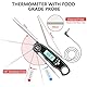 CIRYCASE Fleischthermometer Digital, Sofort Ablesbares Bratenthermometer Grillthermometer, Externe Sonde mit 2 Lange Sonde & Magnet, Alarmfunktion, Thermometer für Heimbrauerei & Weinbereitung, Ofen
