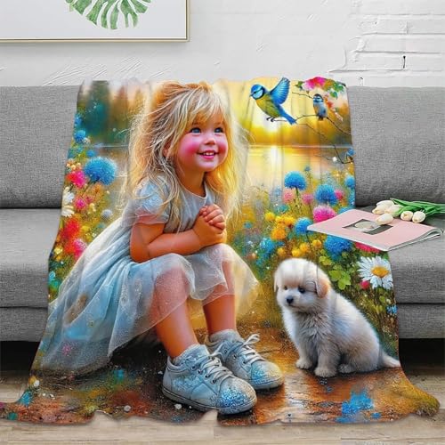 Plaid Chien en Microfibre Chaude Couverture Lit Confort Premium 150x200cm