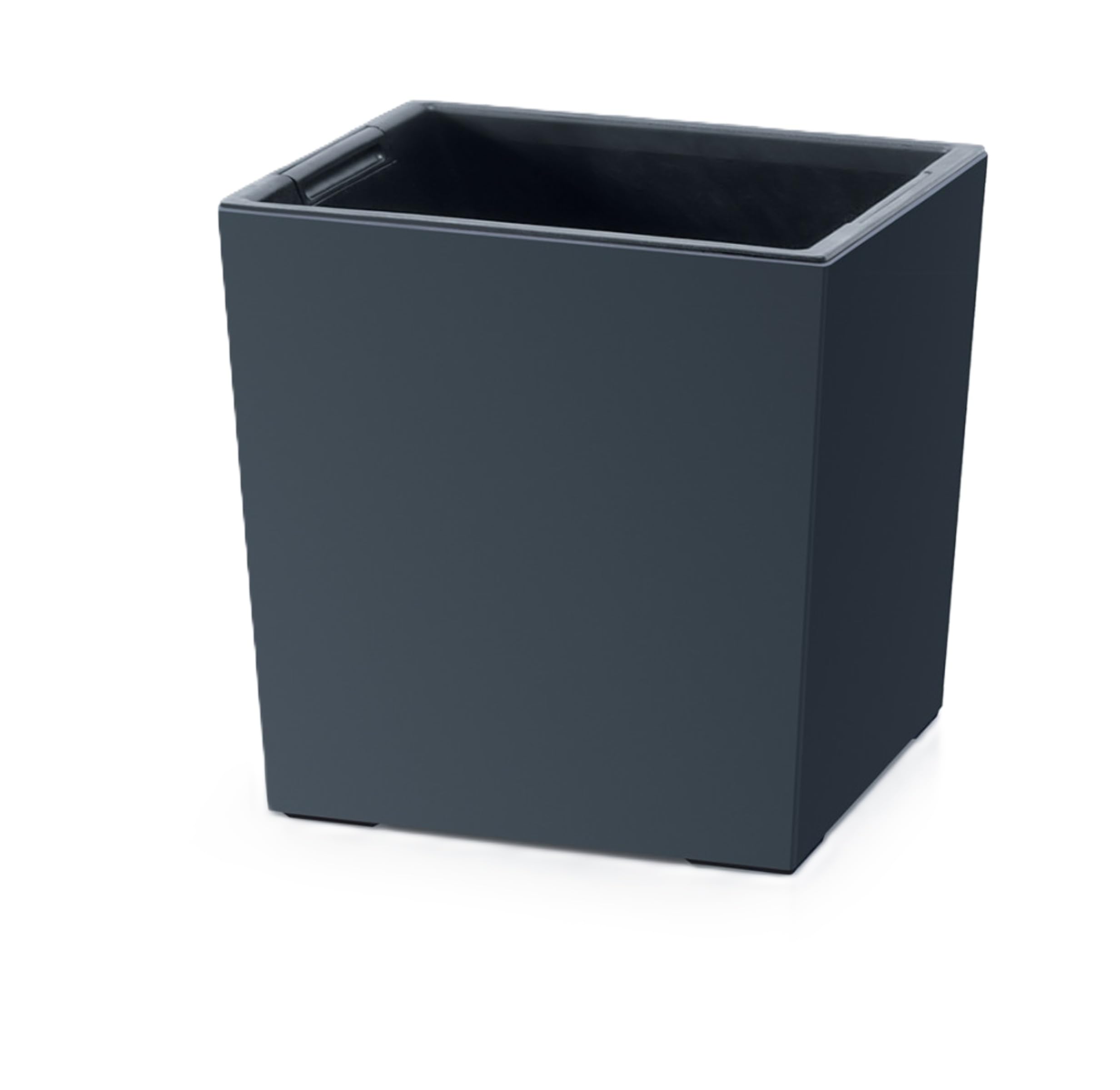 Prosperplast 2-in-1 Flower Pot with Inner Tub, Planter, Plant Pot, Herb Pot, Plant Pot, Plastic, Square, 29.5 cm x 29.5 cm x 29 cm (Anthracite)