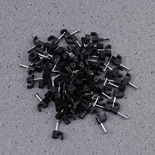 Housoutil 100 Unidades Clipes De Parede De Arame Braçadeira De Arame Grampos De Fio De Com Pregos De