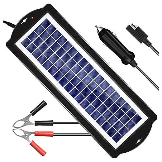 POWISER 3.5W Solar Battery Charger 12V Solar Powered Battery maintainer & Charger,Suitable for Automotive, Motorcycle, Boat, Marine, RV, Trailer, Powersports, Snowmobile, etc. (3.5W Poly)