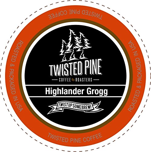 Twisted Pine Coffee Highlander Grogg, Flavored Coffee, Single-Serve Cups for Keurig K-Cup Brewers, 40 Count