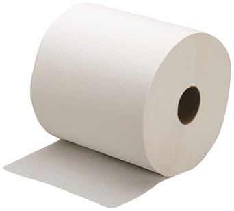 SKILCRAFT 8540-01-592-3324 Recycled Fiber Single-Ply Continuous Roll Paper Towel, 800 Length x 8" Width, White Box of 6