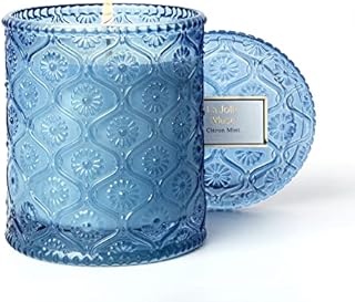 La Jolíe Muse Candle Gifts for Women, Natural Soy Wax Citron Mint Scented Candle Gift Set, 8.1Oz/230g Large Candle, 55 Hours Long Burning, Glass Jar Candles for Wedding Birthday