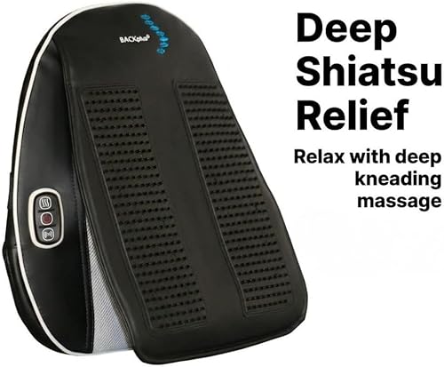 Miniatura 12 de Almohadilla de masaje Shiatsu con calor, cojín masajeador de espalda y cuello para aliviar el dolor, transforma cualquier silla en un terapeuta de