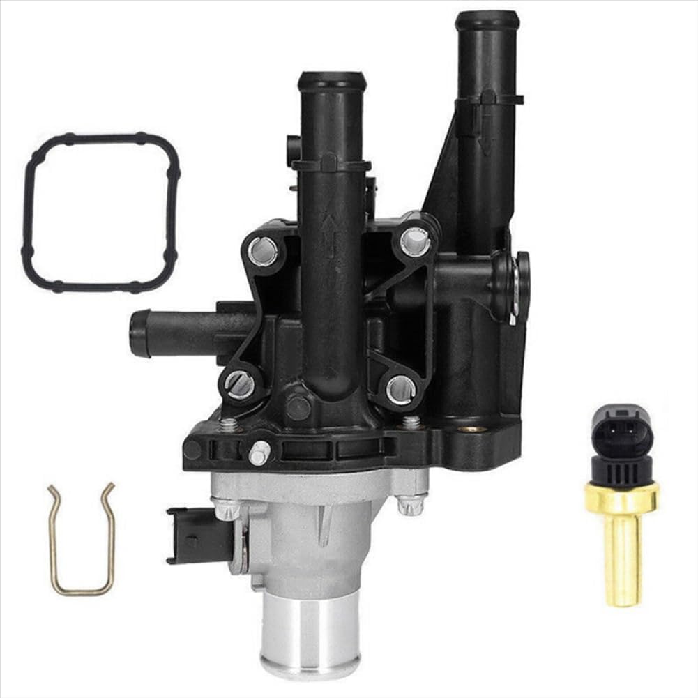Coolant Thermostat Housing Replacement Part 25192228 2519-2228 25189437 Compatible With Sonic Trax 1.8L Ave(Black Silver A)