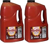 Frank's RedHot Xtra Hot Cayenne Pepper Hot Sauce, 1 gal - One Gallon of Extra Hot Cayenne Pepper Hot Sauce with 3x the Heat, Best for Wings, Pizza, Sides, Snacks, Bar Bites and More (Pack of 2)