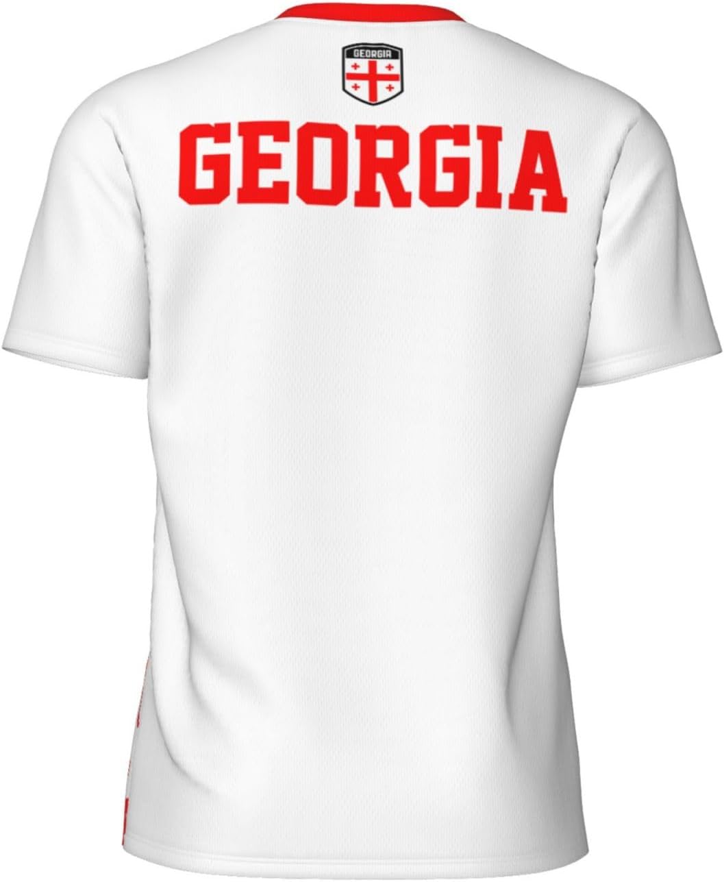 Georgia Flag Grain Sports Mesh T-Shirt Retro Jerseys for Running Soccer