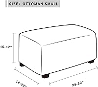 Vista 6 de Easy-Going Funda Elástica para Otomana Taburete de Almacenamiento Plegable Protector de Muebles Forro Rectangular Suave con Parte Inferior Elástica