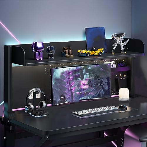 Étagère perforée de bureau à fixer 60x38 cm anti encombrement