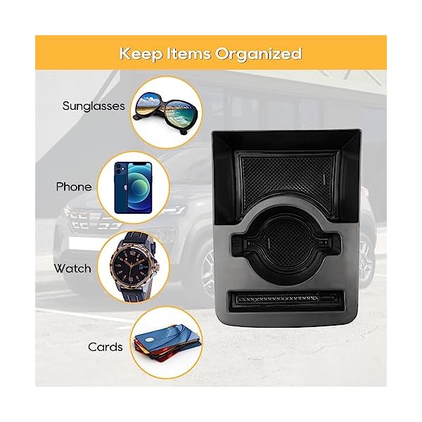 LFOTPP Kompatibel mit Dacia Spring Electric EV Auto Getränkehalter Aufbewahrungsbox Handschuhfach, Mittelkonsole Becherhalter Organizer Tray Veranstalter, Dacia Spring ZubehÃ¶r – Bild 7